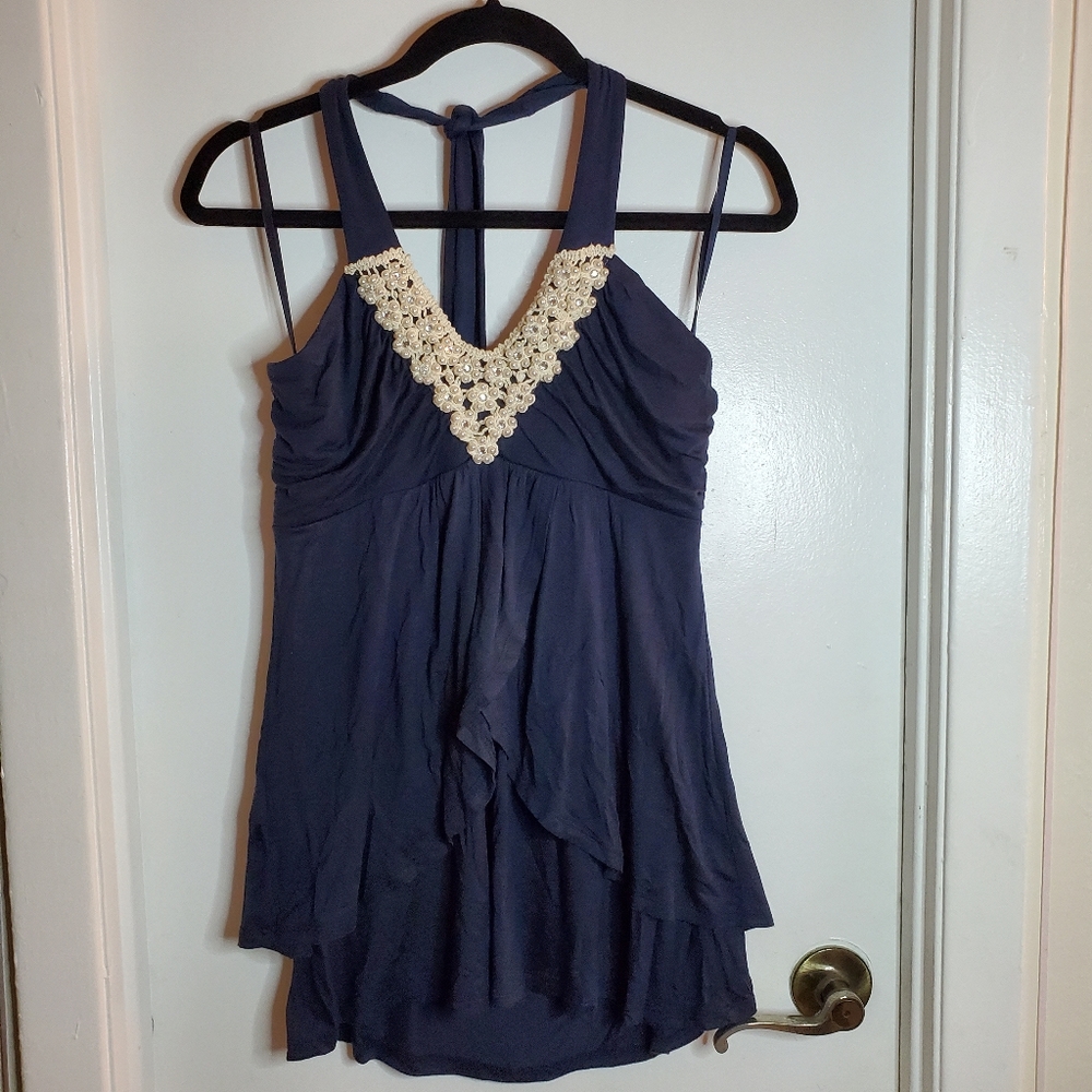 Navy Blue Halter top